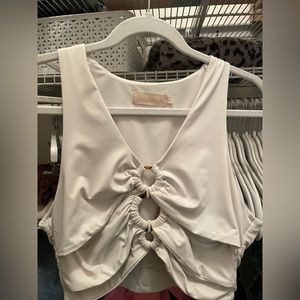 Off white colored crop top